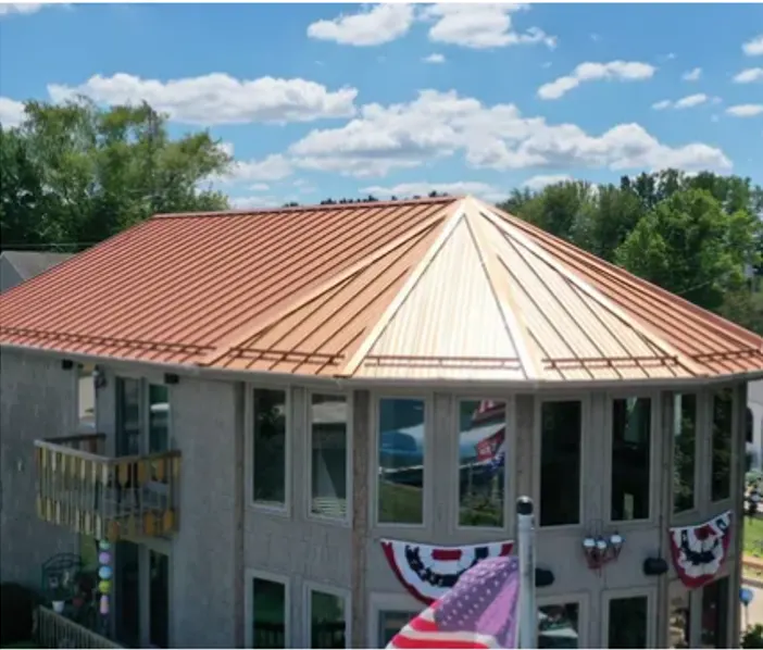 Tarping and dry-in on a Whiteland commercial roof