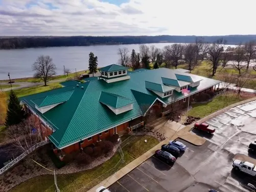 Commercial roof inspection documented in Whiteland