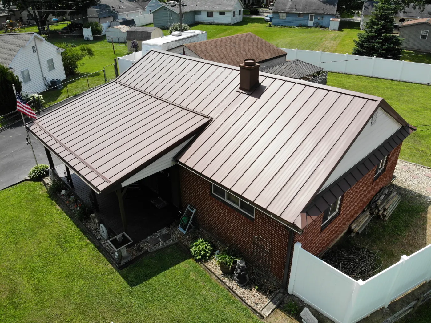 Flashing and seam work in Whiteland